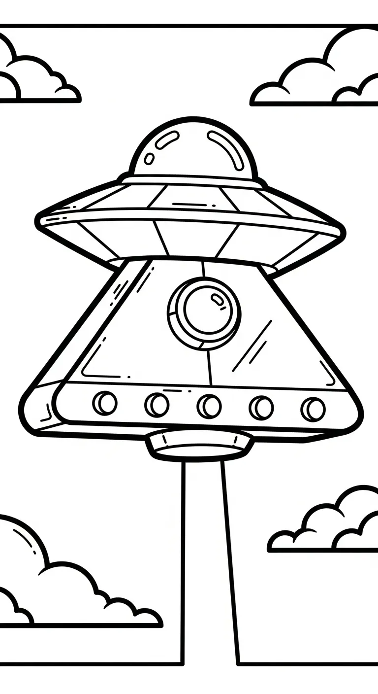 coloriage UFO d'enfant a imprimer 1