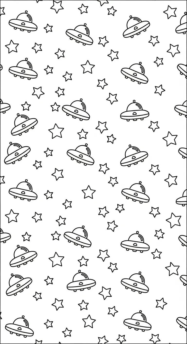 coloriage UFO gratuit pour enfants