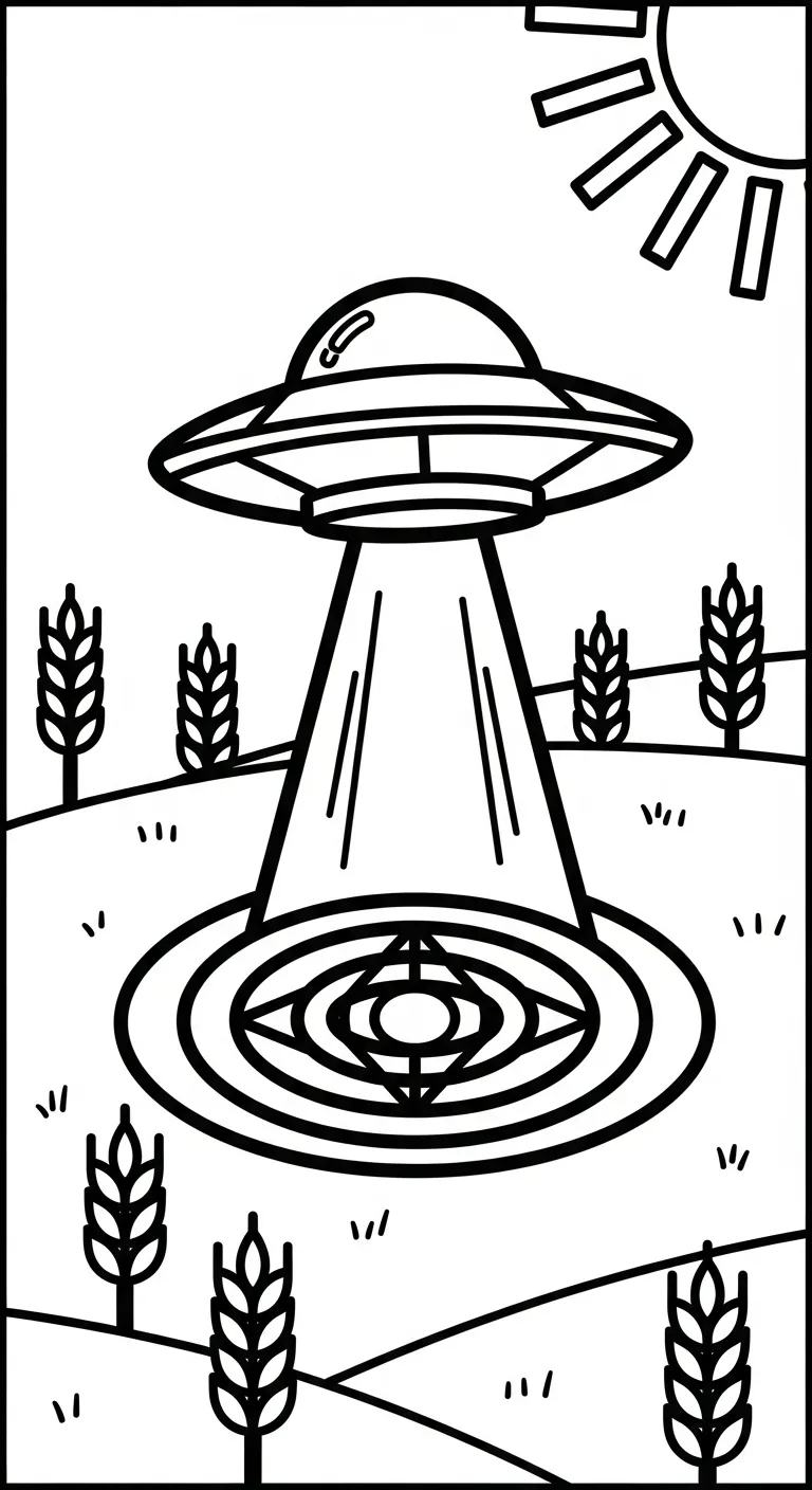 coloriage UFO pour bebe a imprimer 1