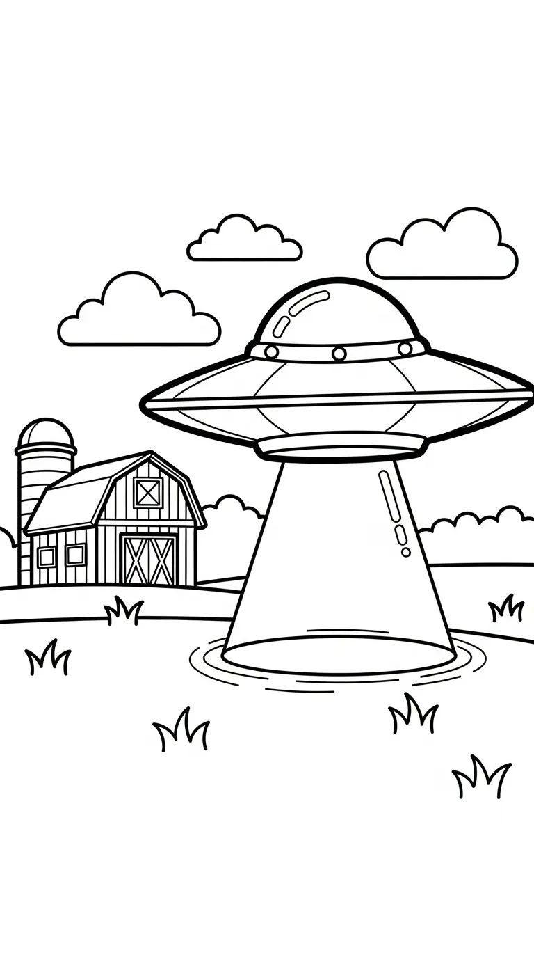 coloriage UFO pour enfant gratuit
