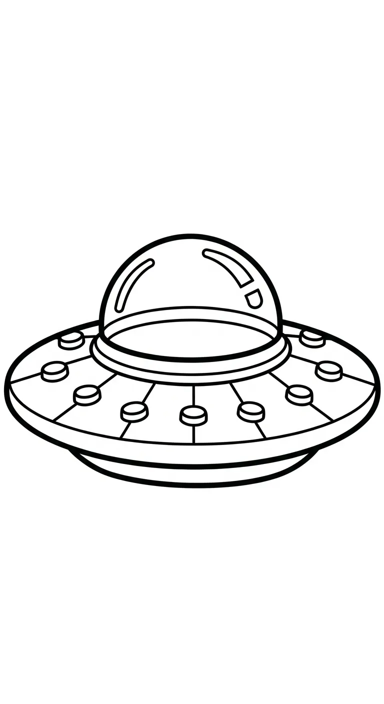coloriage UFO pour enfant de 6 ans