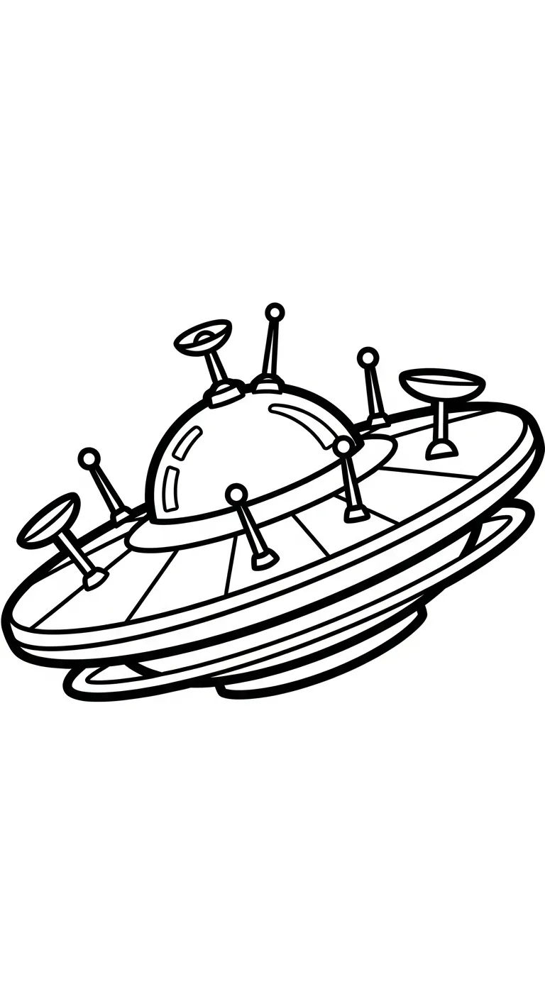 image pour coloriage UFO enfant