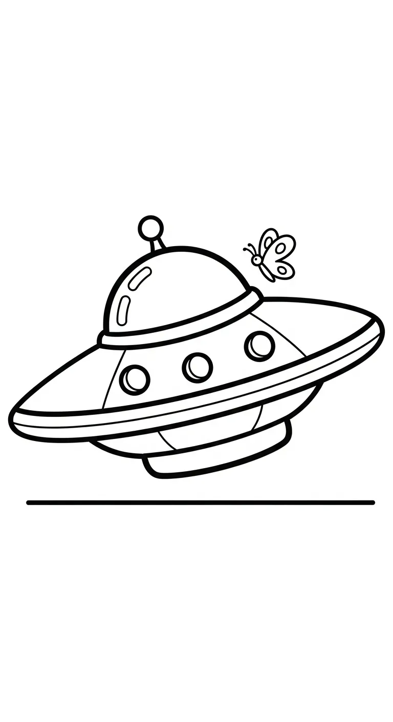 coloriage UFO de pour enfants