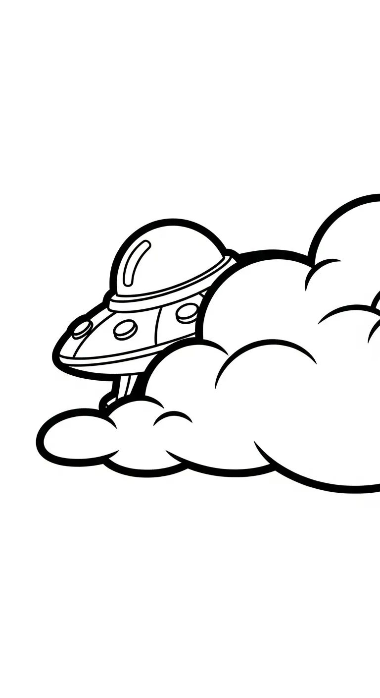 coloriage UFO a imprimer gratuit