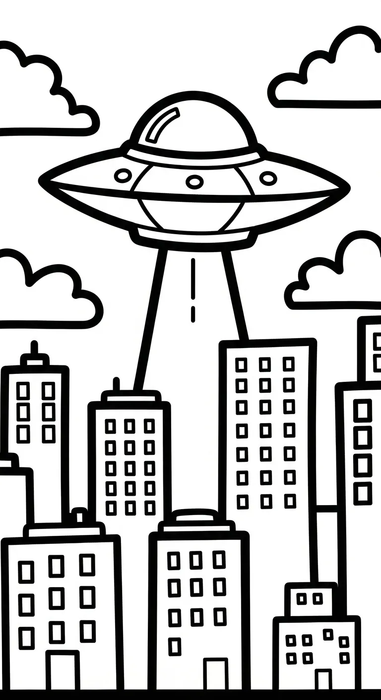 imprimer coloriage UFO pour enfant 1