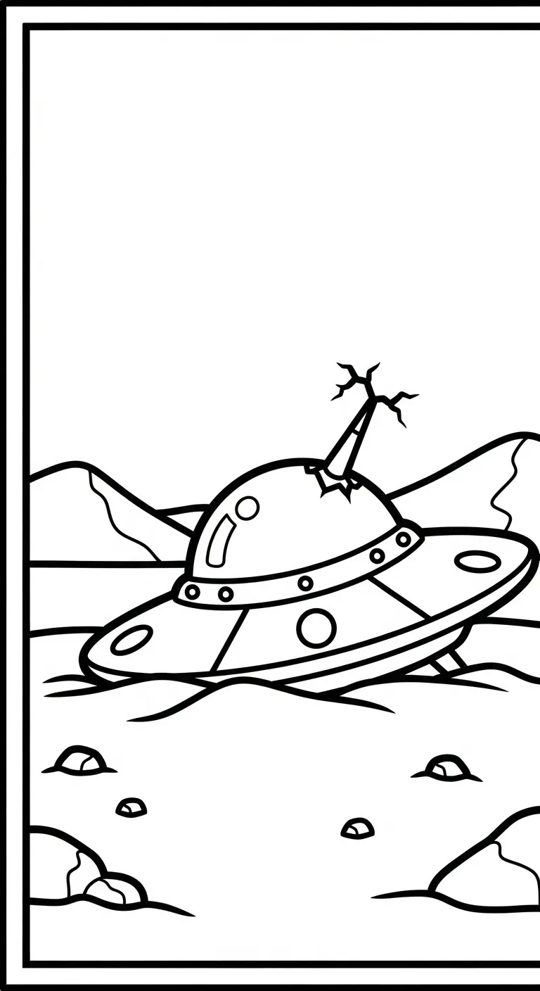 imprimer coloriage UFO pour enfant
