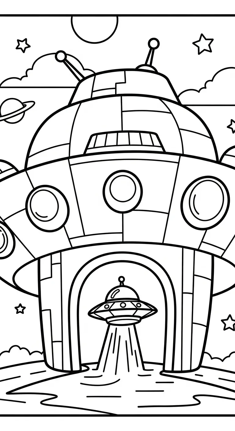 coloriage UFO a dessiner en ligne