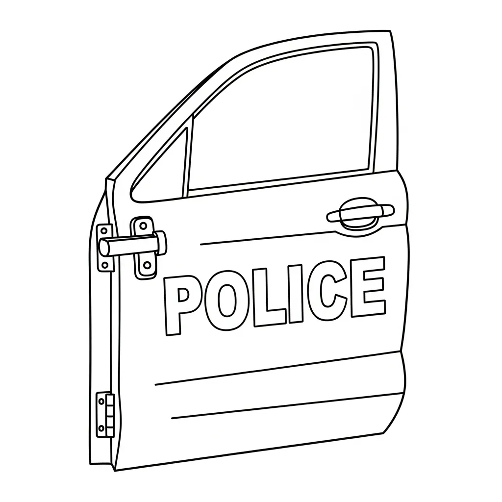 coloriage Voiture de Police a colorier en ligne 1