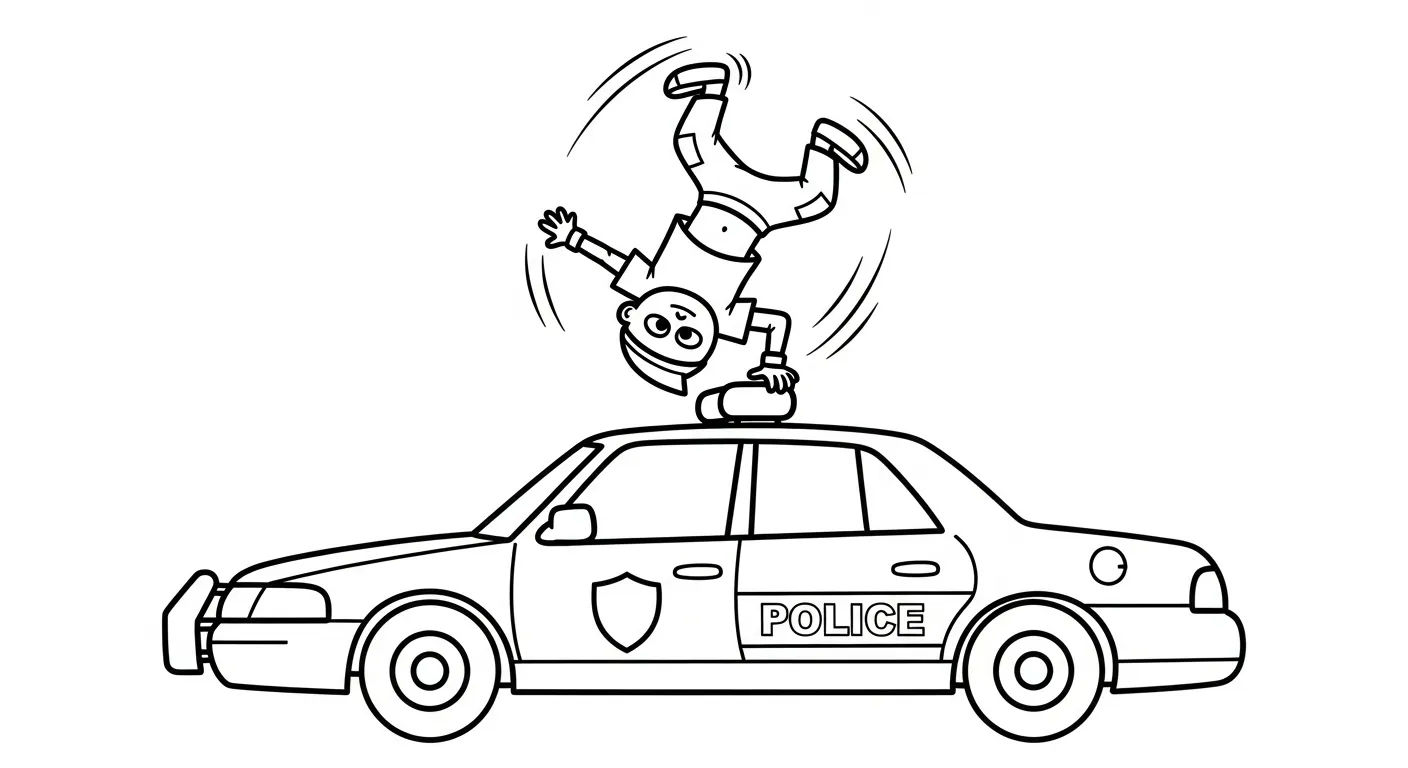 coloriage Voiture de Police à imprimer pdf gratuit 1