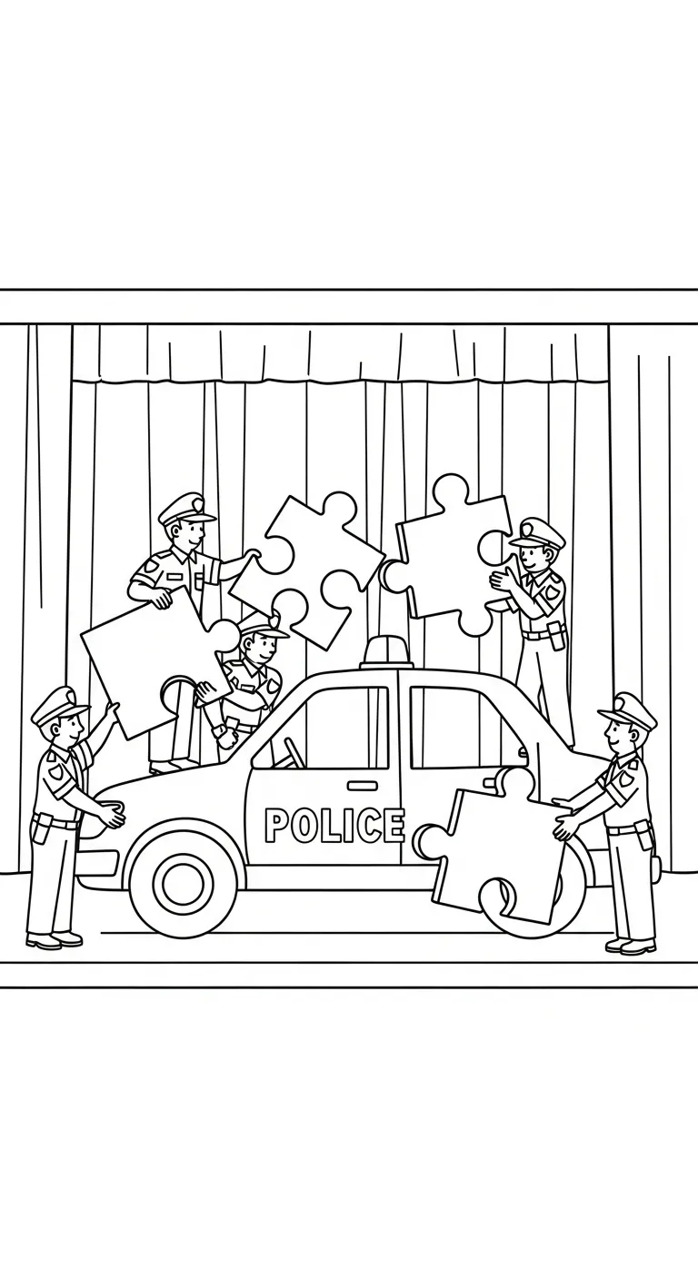 coloriage Voiture de Police pour enfant de 4 ans 1