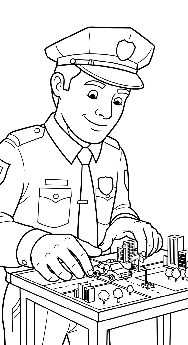 coloriage Voiture de Police à imprimer gratuit
