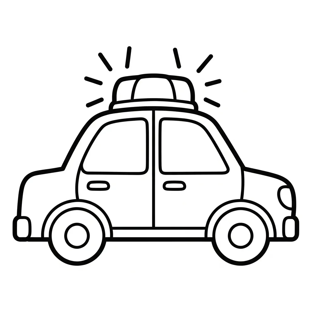 coloriage Voiture de Police à imprimer pdf gratuit