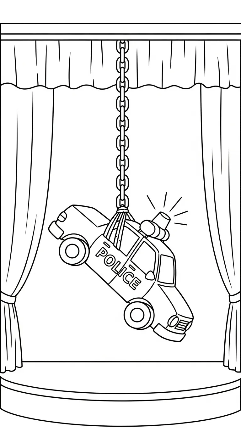 coloriage Voiture de Police pour enfant de 2 ans 1