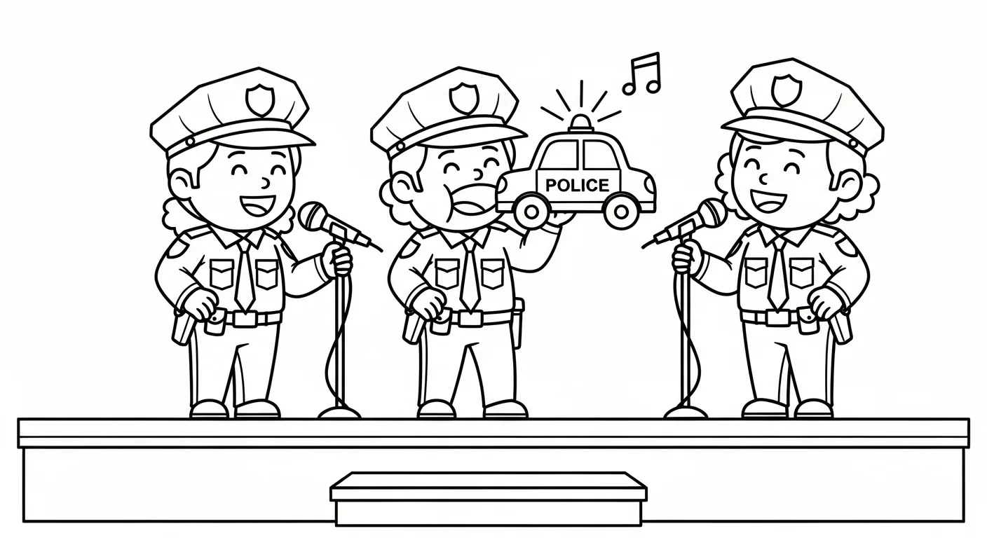 coloriage Voiture de Police pour enfant de 4 ans