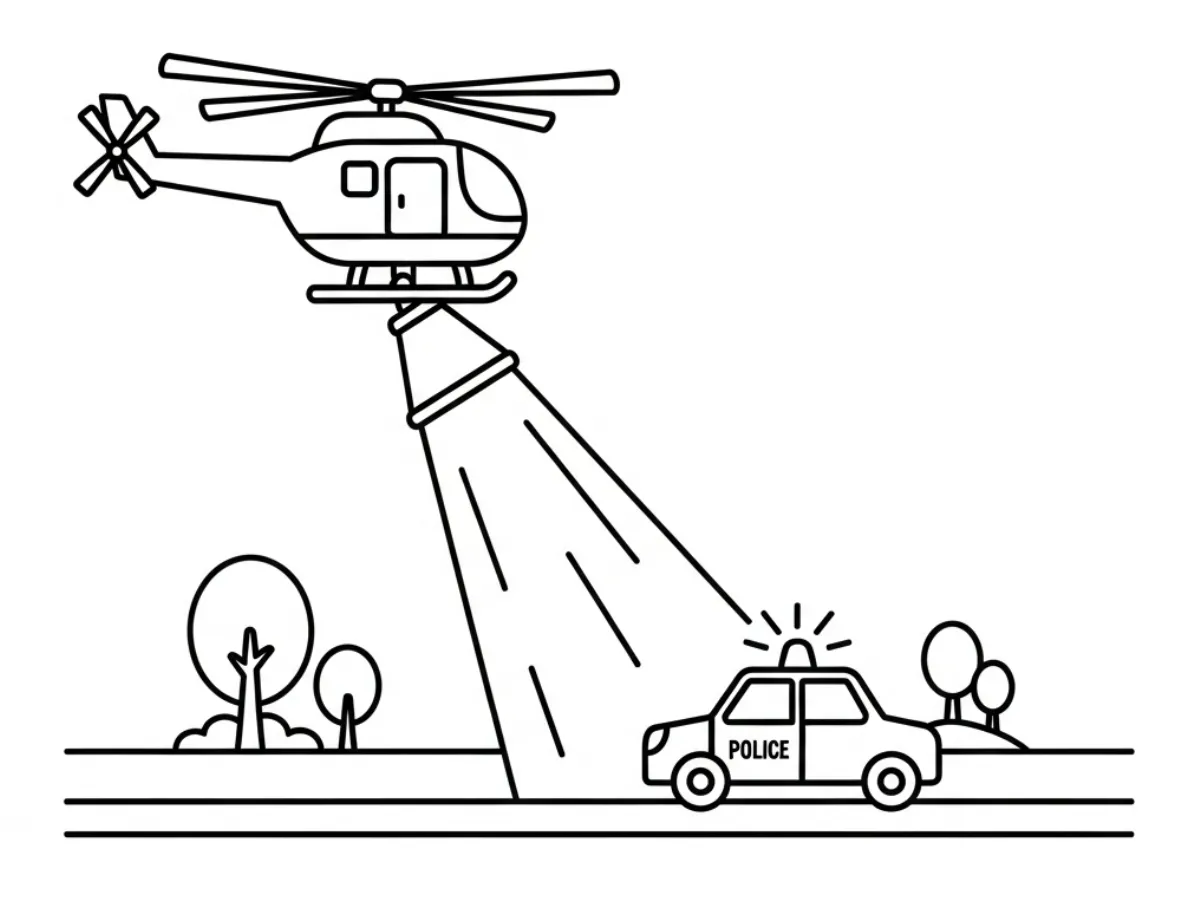 télécharger coloriage Voiture de Police gratuit 3