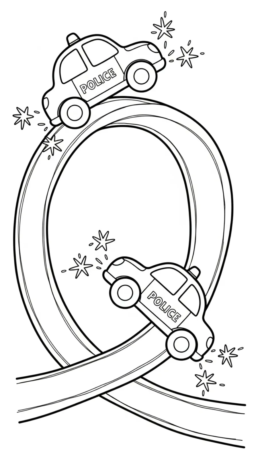 télécharger coloriage Voiture de Police gratuit 2