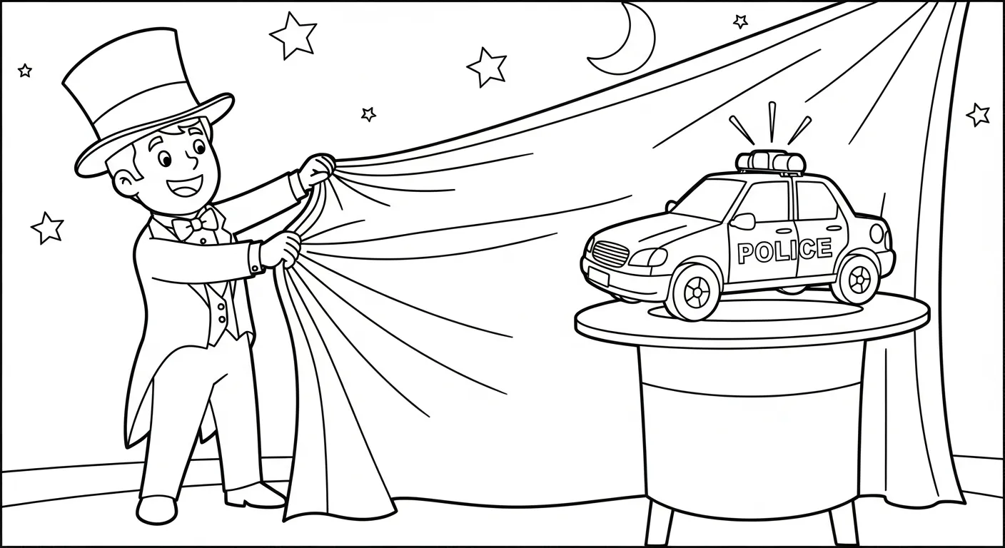 coloriage Voiture de Police à imprimer pour enfants