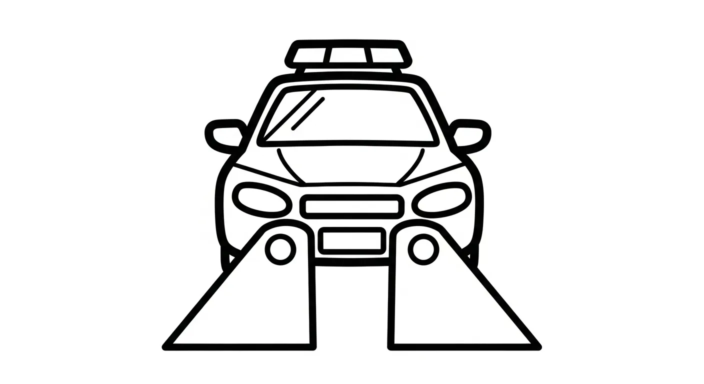 coloriage Voiture de Police à imprimer pour enfant de 4 ans