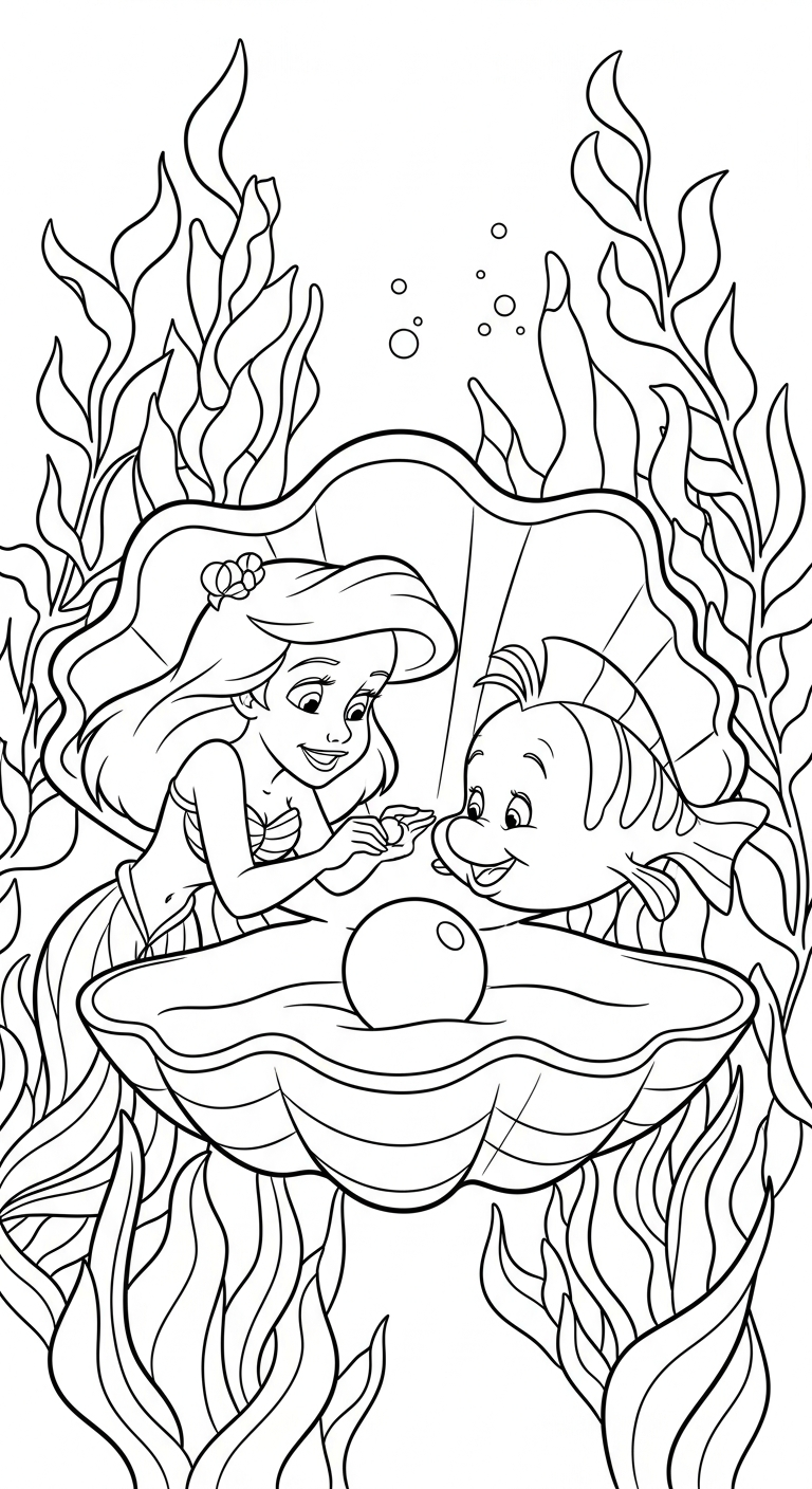 coloriage Ariel updated a telecharger