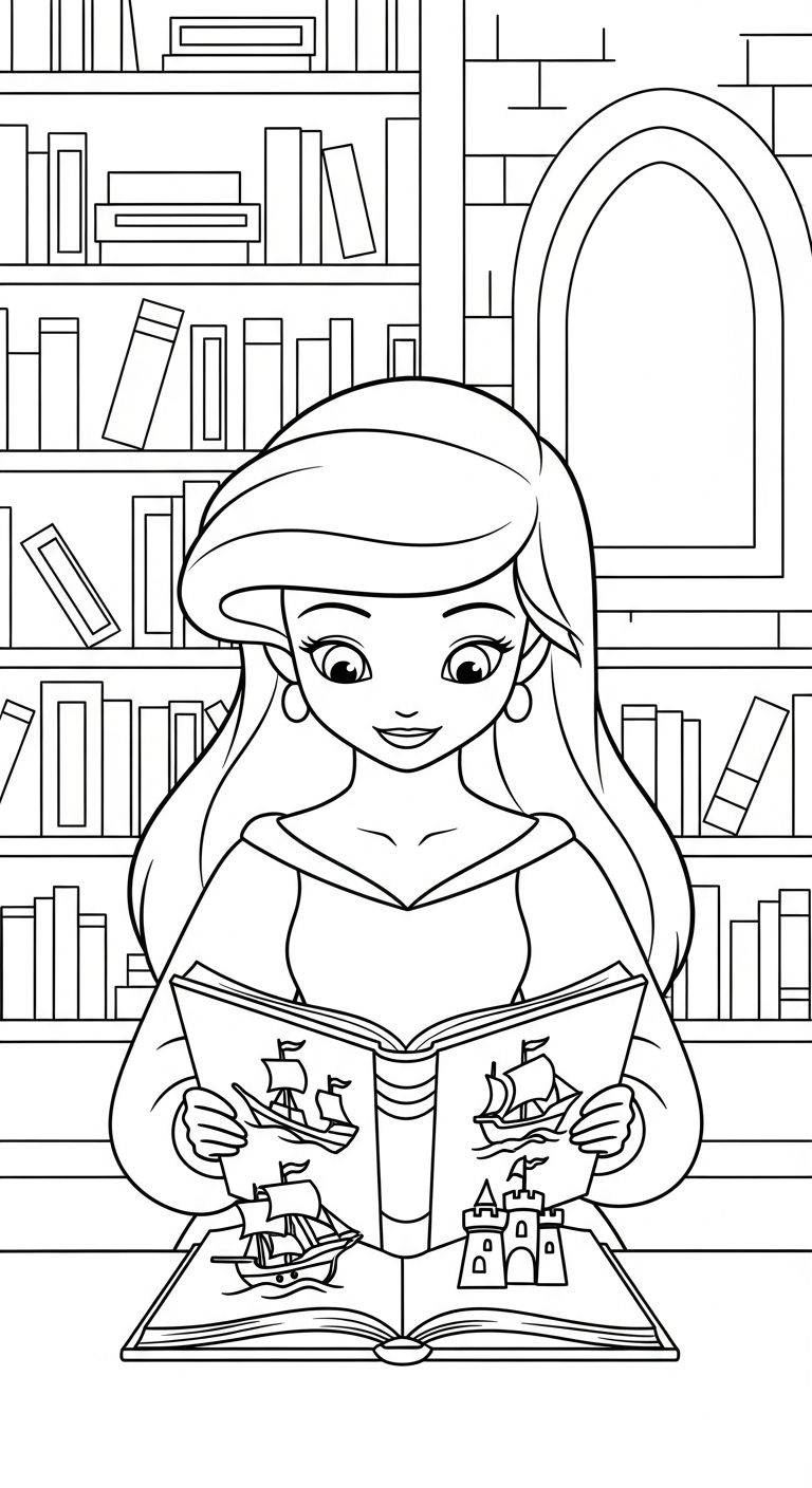 coloriage Ariel updated à imprimer pour enfant de 3 ans 1