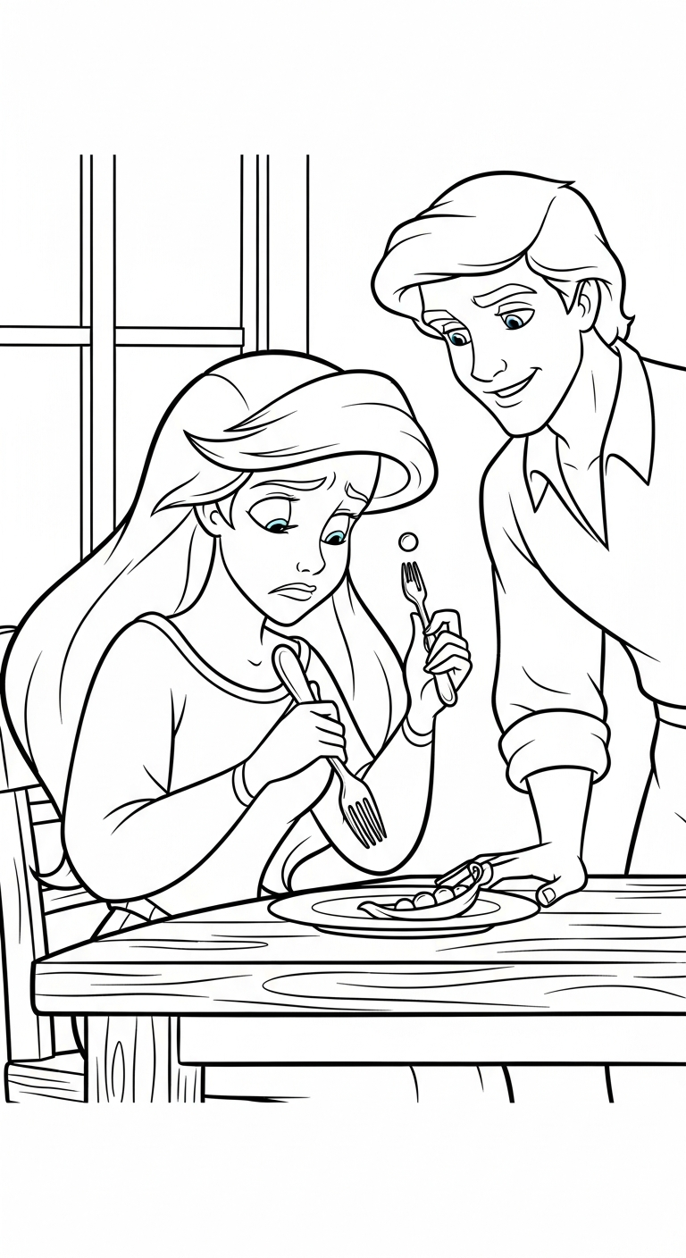 coloriage Ariel updated a imprimer pour enfant de 4 ans 1