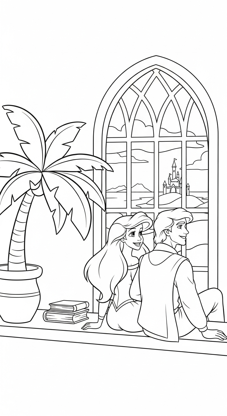 coloriage Ariel updated gratuit à imprimer