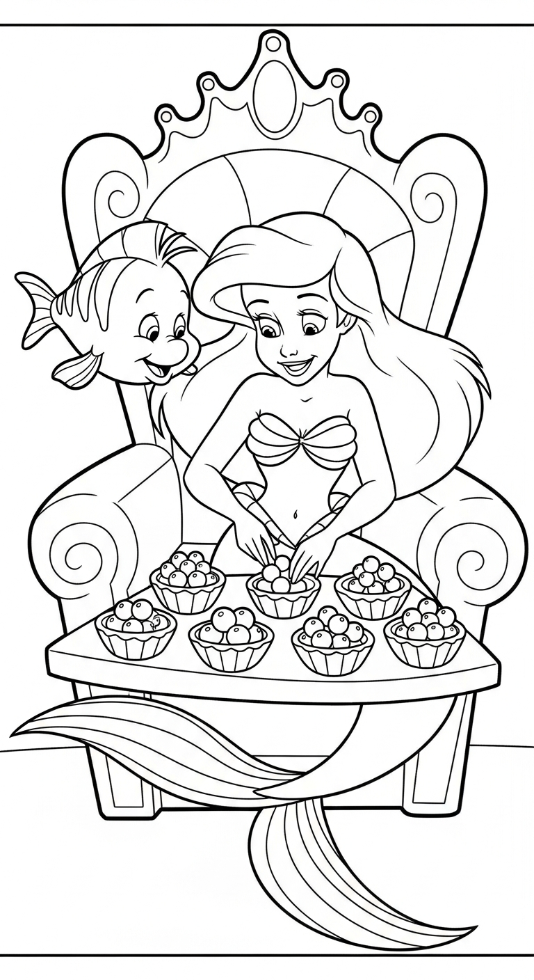 coloriage Ariel updated a colorier en ligne gratuitement