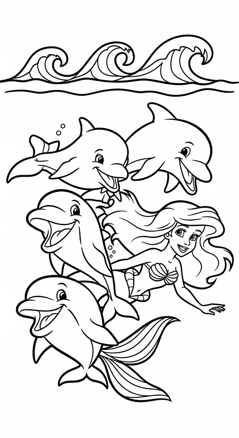 image pour coloriage Ariel updated enfant