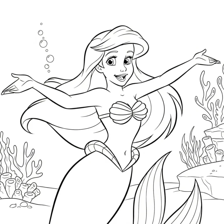 Coloriage Ariel