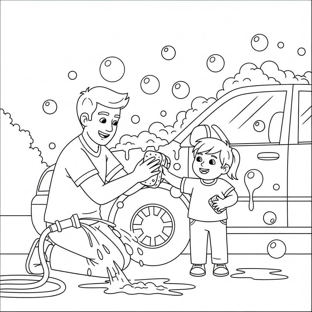 coloriage Bonne Fête Papa updated et decoupage