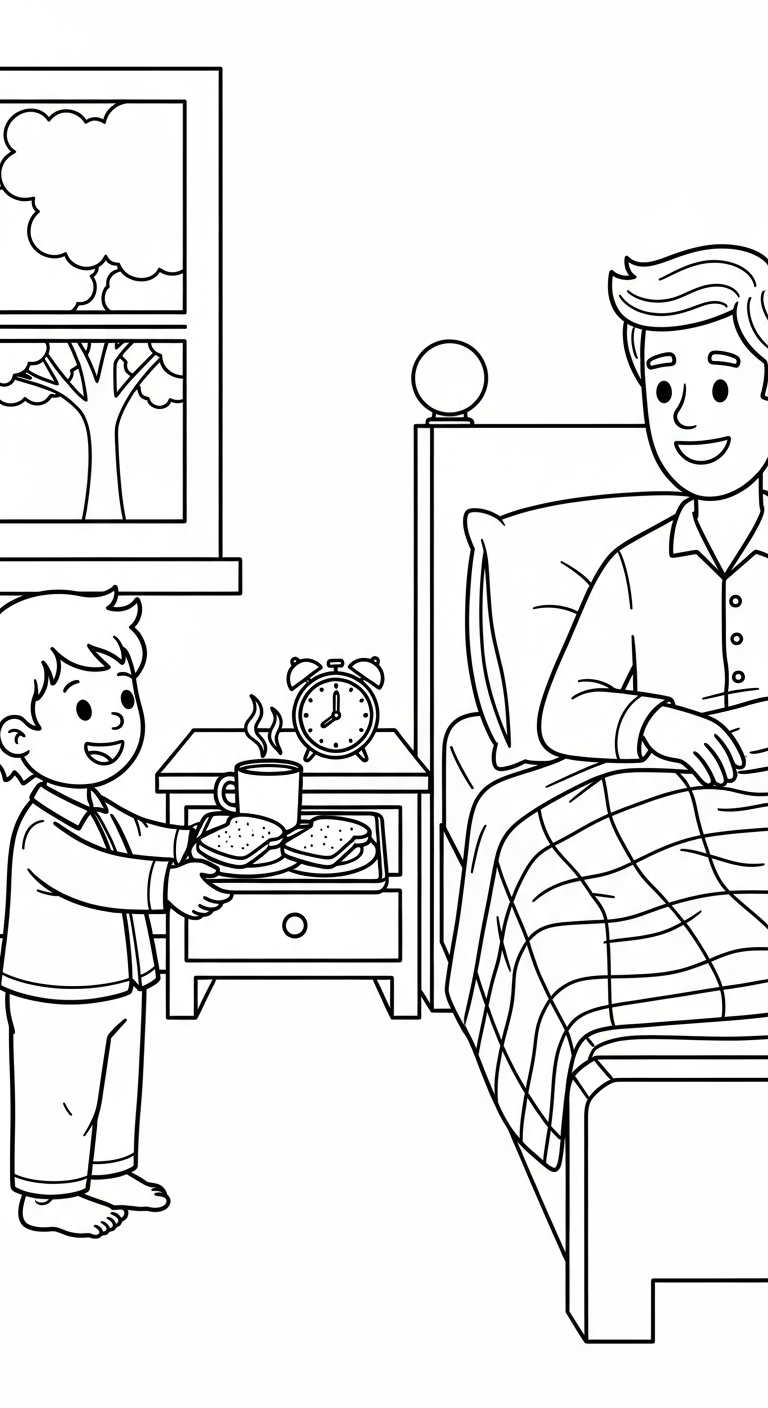 coloriage Bonne Fête Papa updated à imprimer kawaii 1