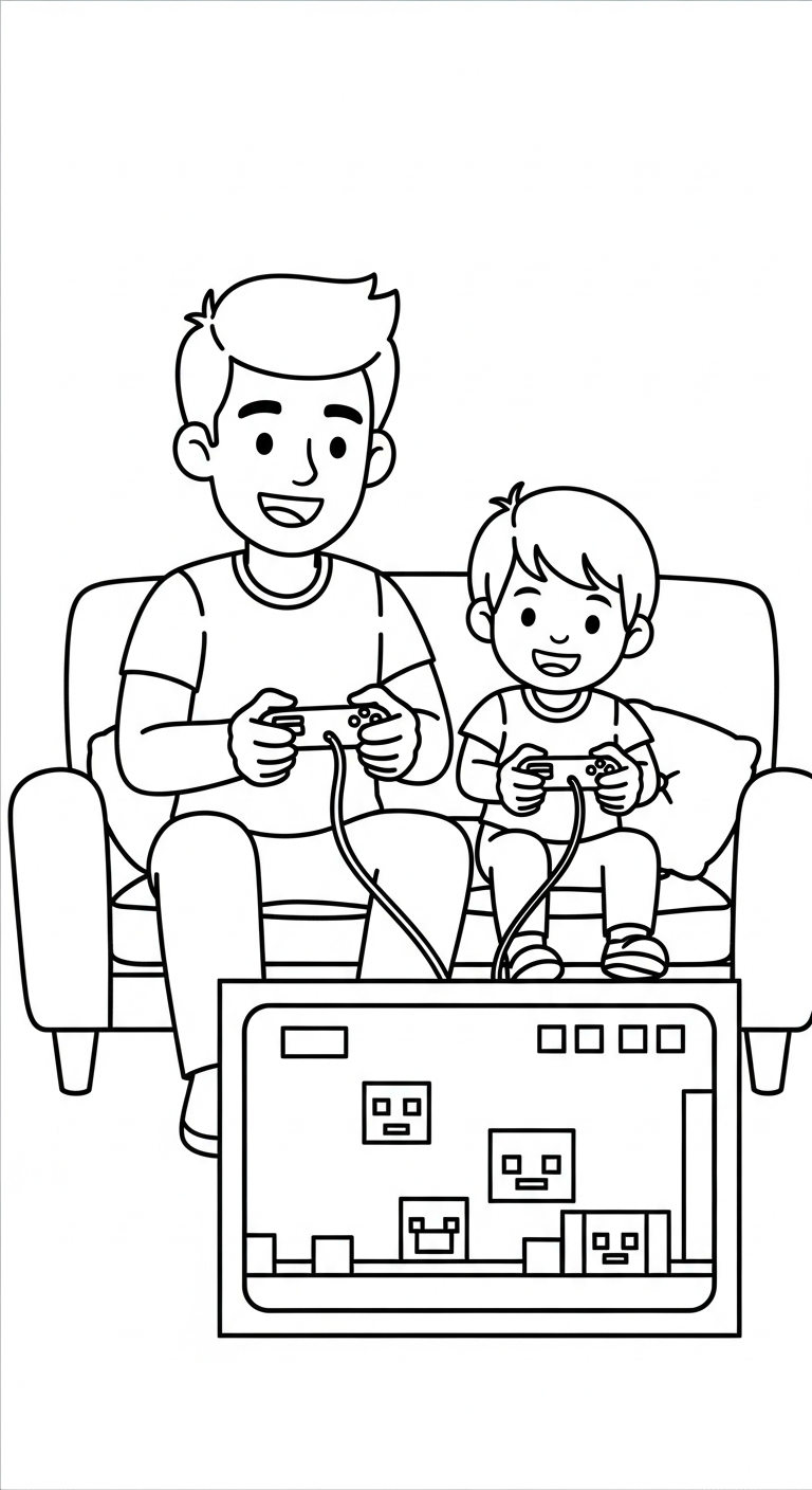 coloriage Bonne Fête Papa updated pour enfant de 7 ans