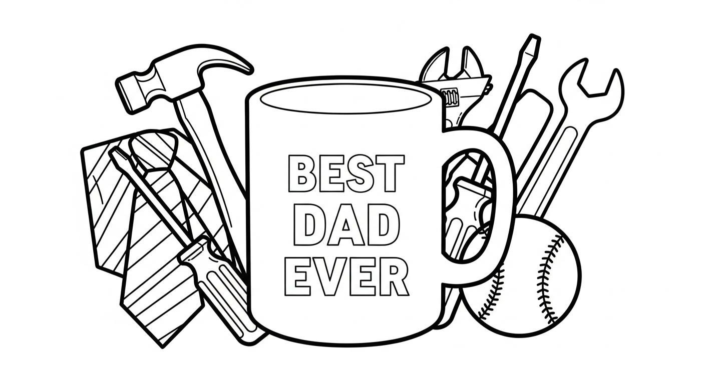 coloriage Bonne Fête Papa updated a dessiner en ligne