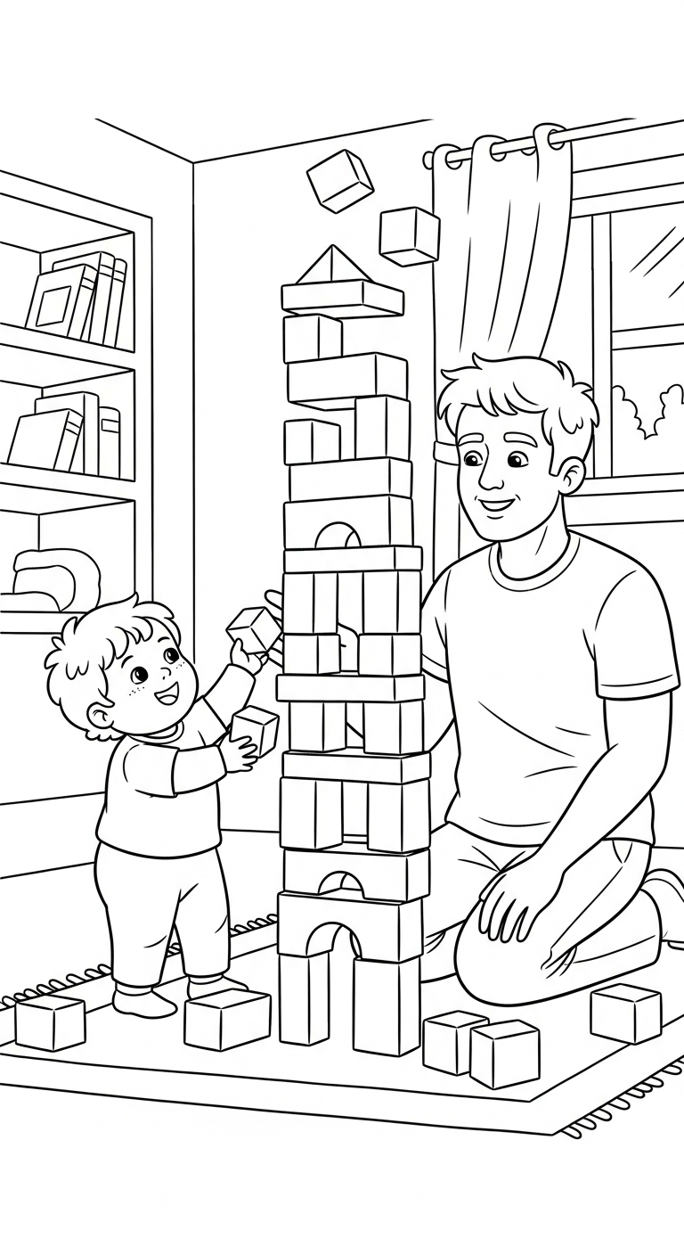 coloriage Bonne Fête Papa updated à imprimer kawaii