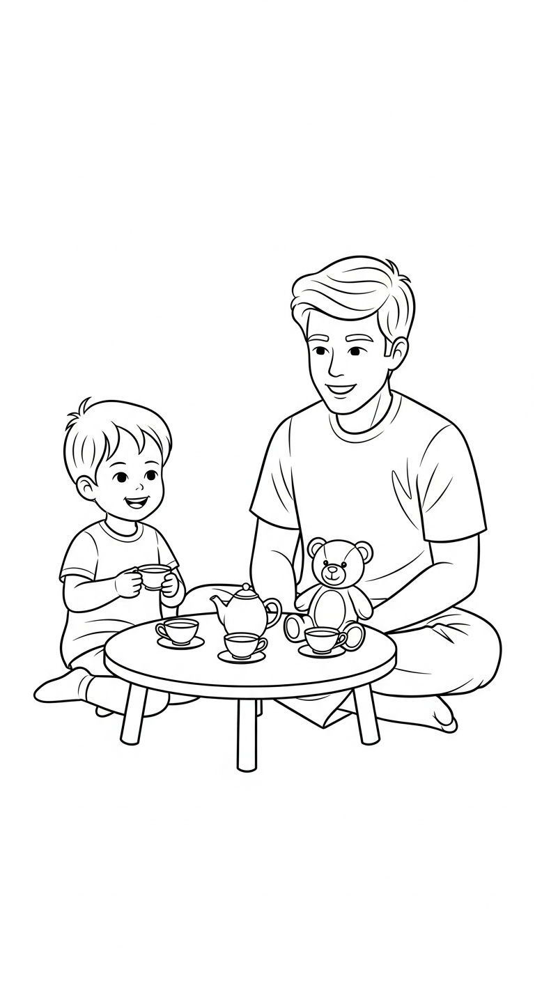 image de coloriage Bonne Fête Papa updated pour enfant 1