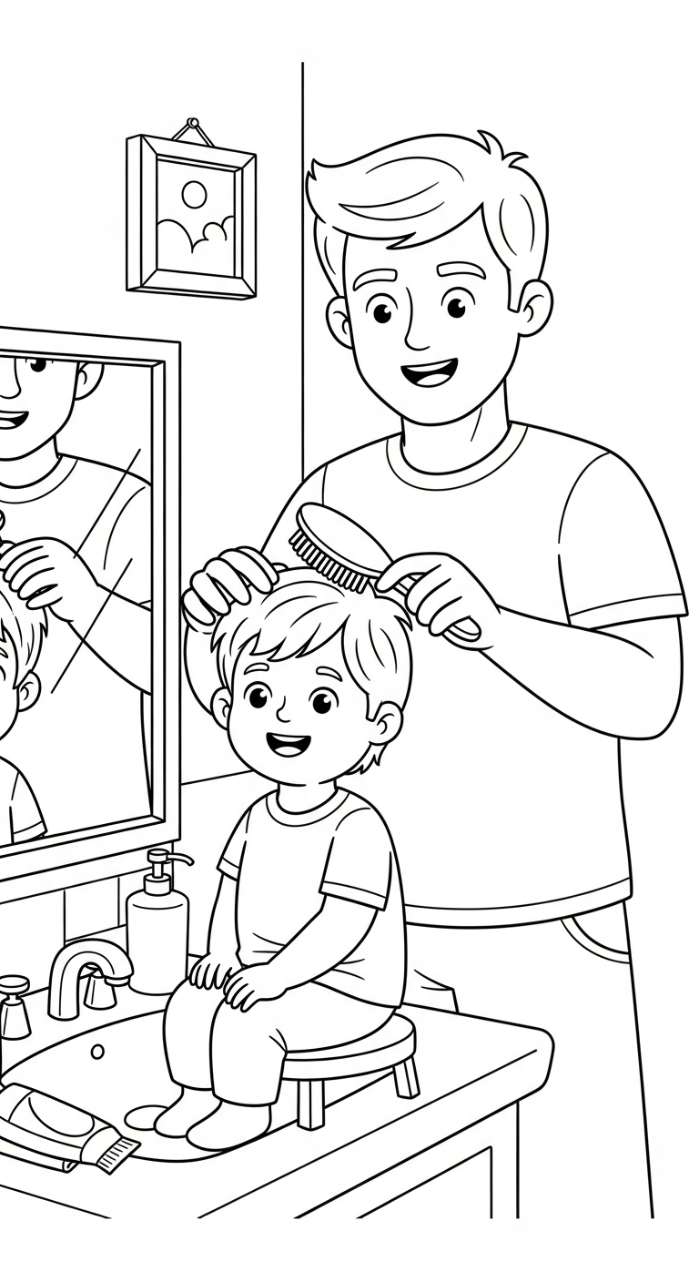 image de coloriage Bonne Fête Papa updated pour enfant