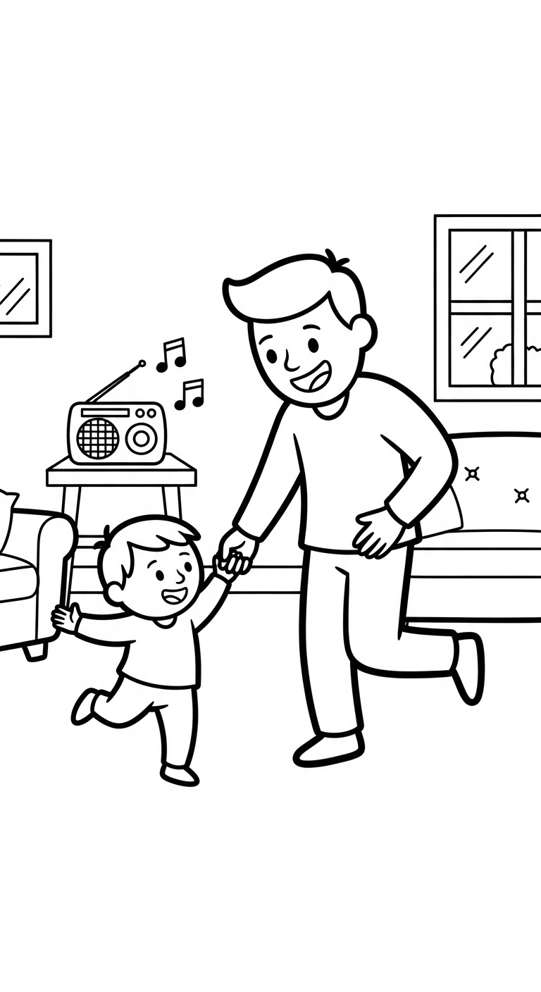 coloriage Bonne Fête Papa updated pour enfant de 5 ans