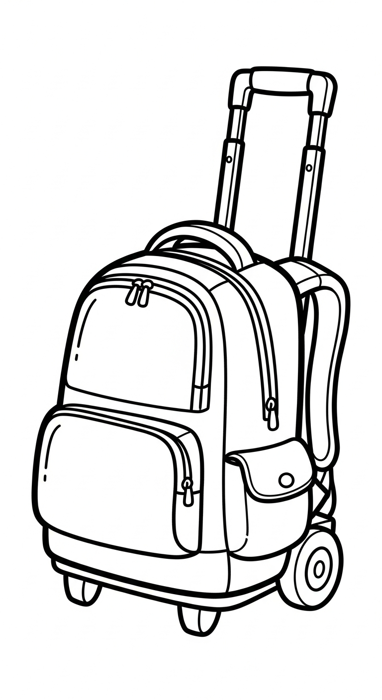 imprimer coloriage Cartable updated gratuit 1