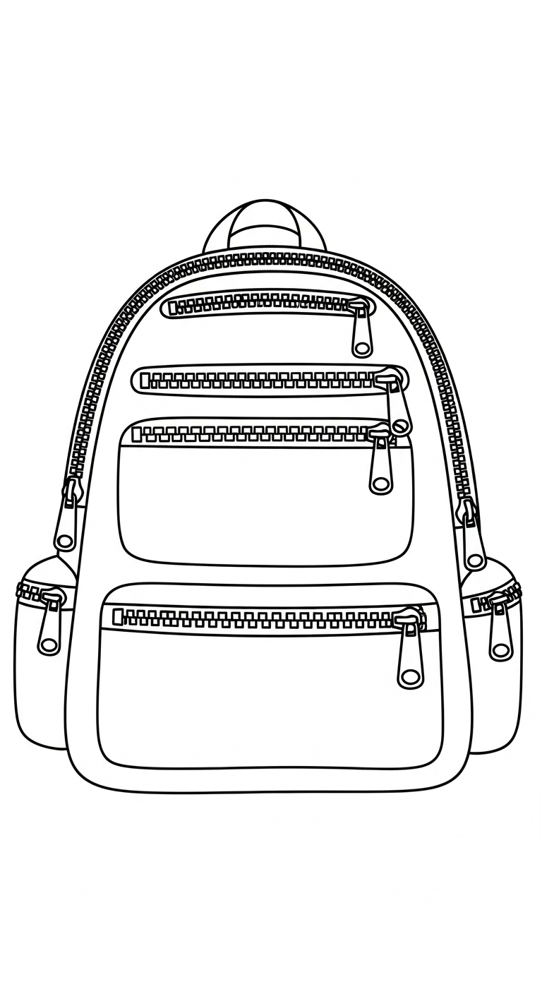 coloriage Cartable updated à imprimer pour enfant de 7 ans 1