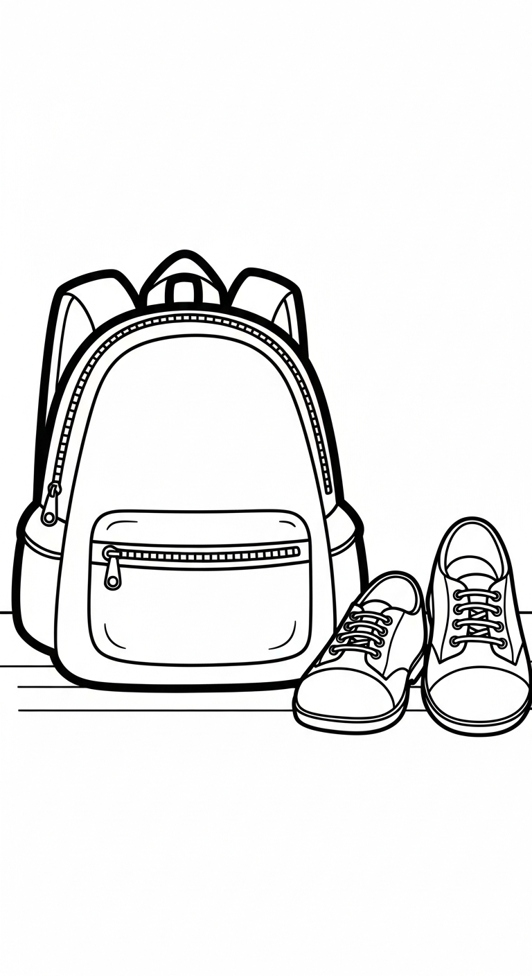 imprimer coloriage Cartable updated gratuit 2