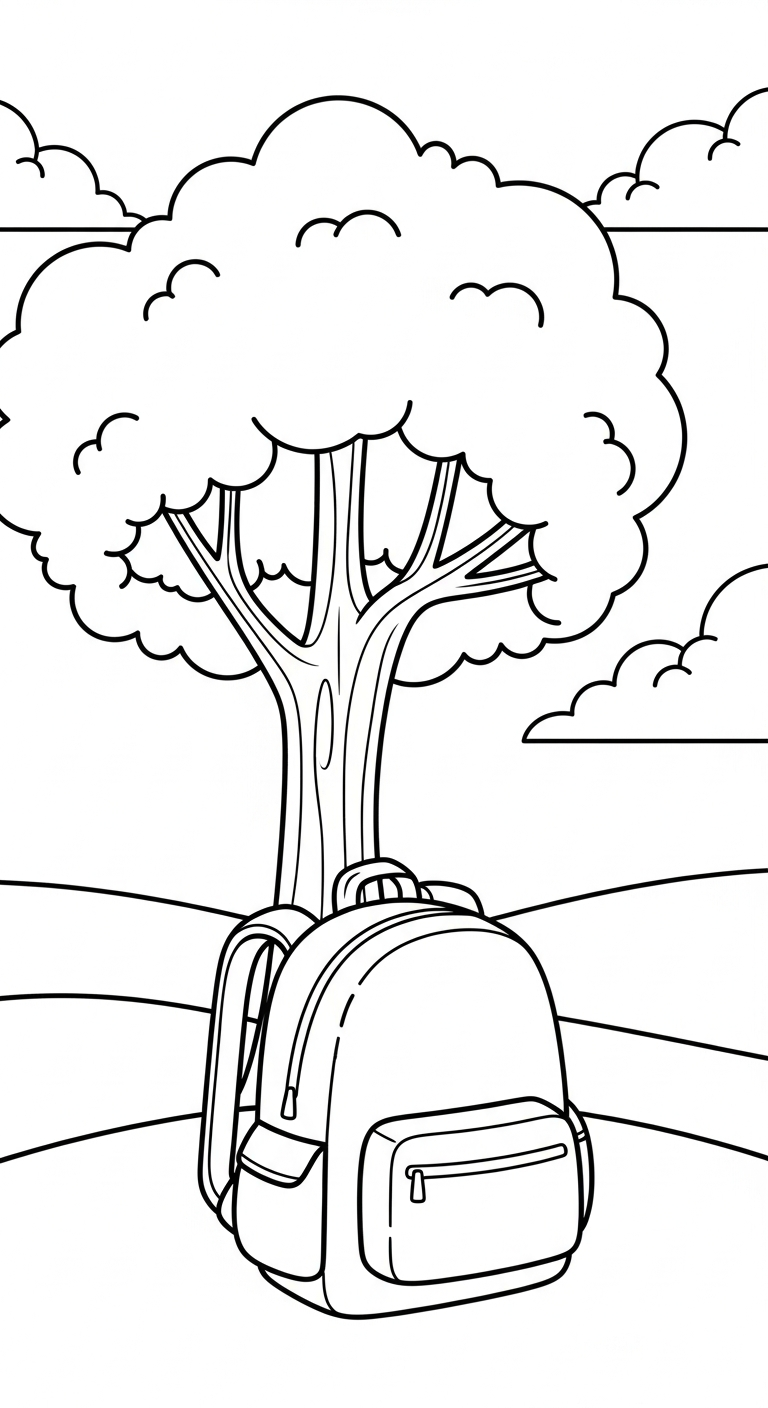 coloriage Cartable updated pour bebe a imprimer