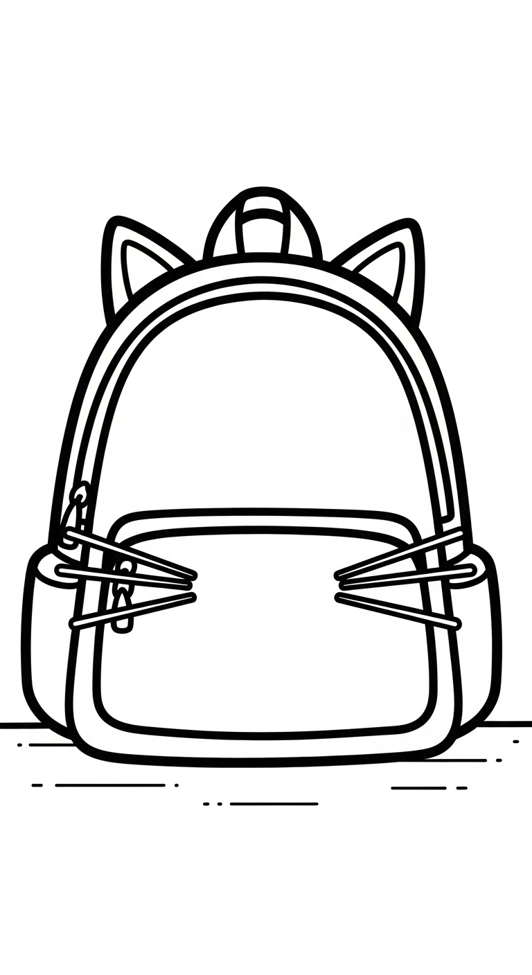 coloriage Cartable updated pour enfant de 4 ans