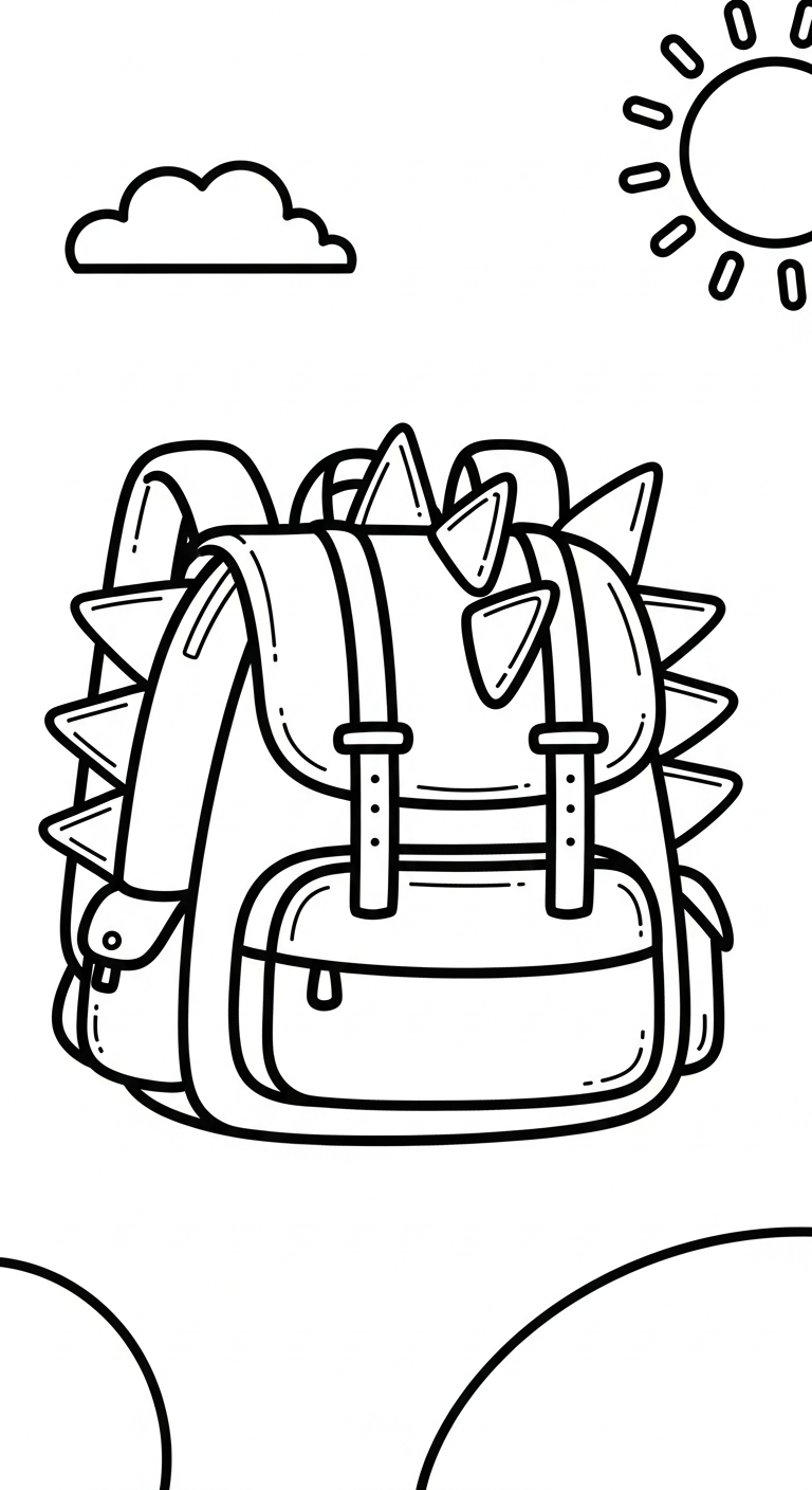 coloriage Cartable updated à imprimer pdf gratuit