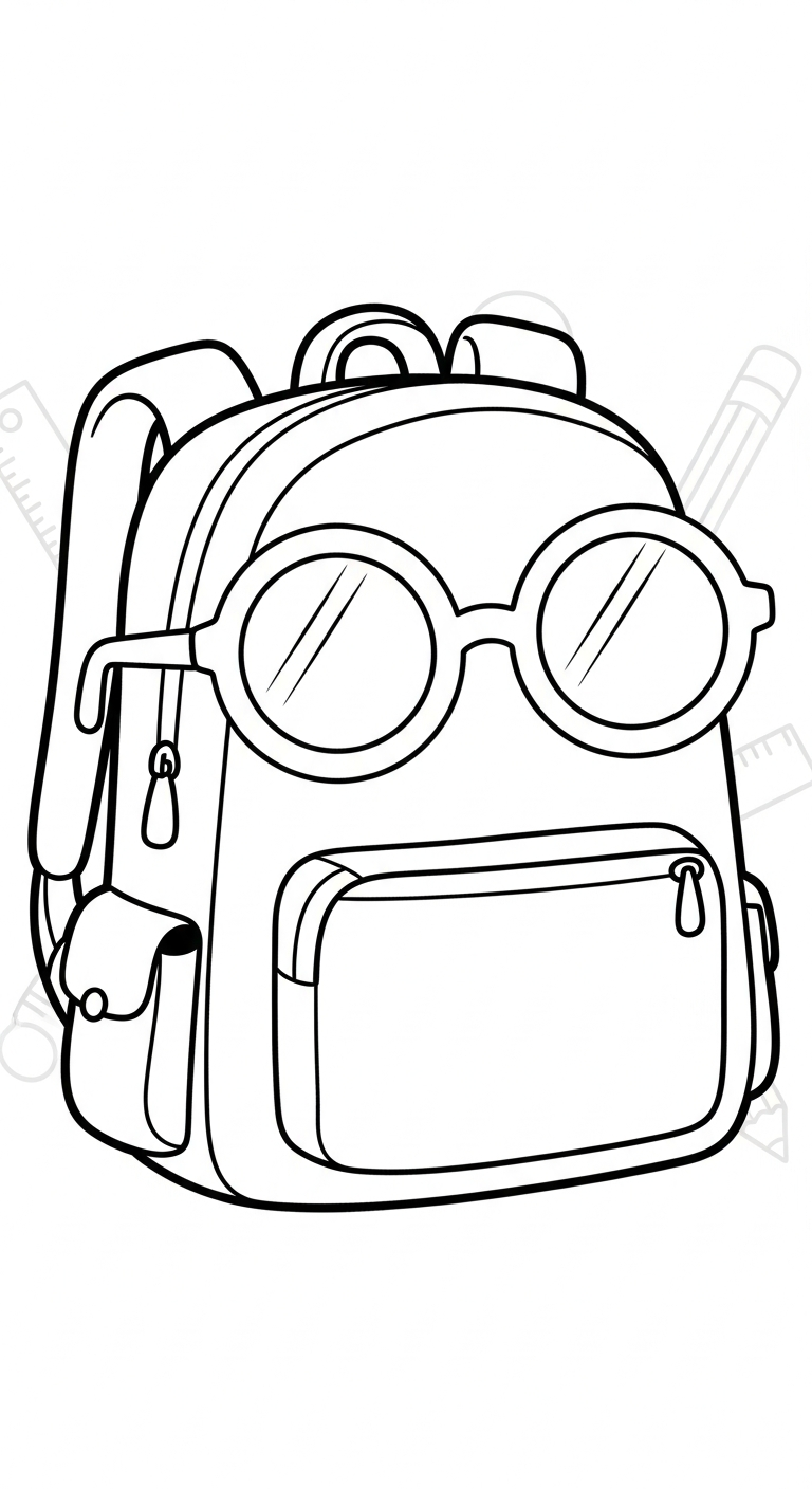 coloriage Cartable updated pour enfant de 6 ans