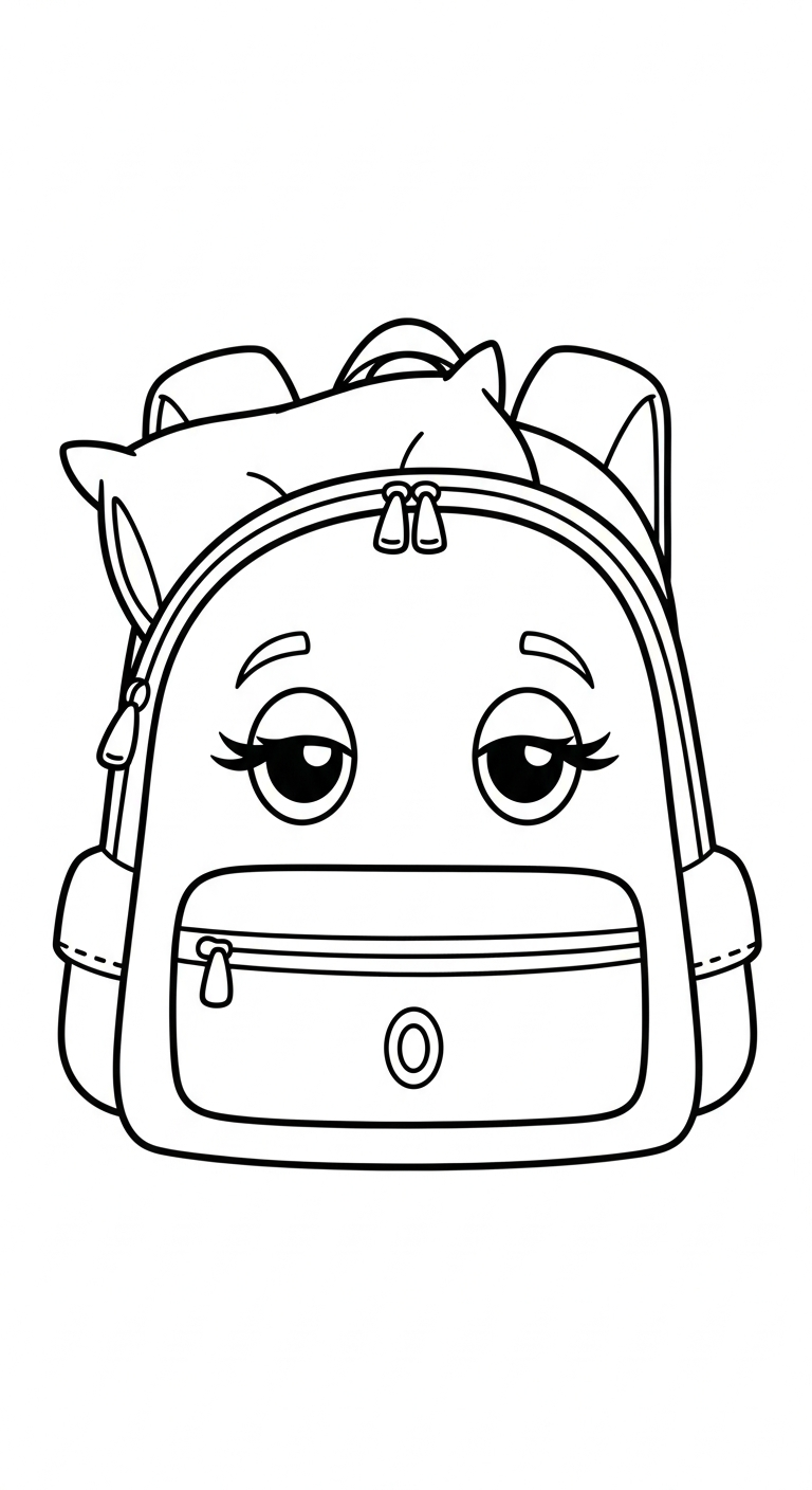 coloriage Cartable updated pour enfants a imprimer gratuit 4