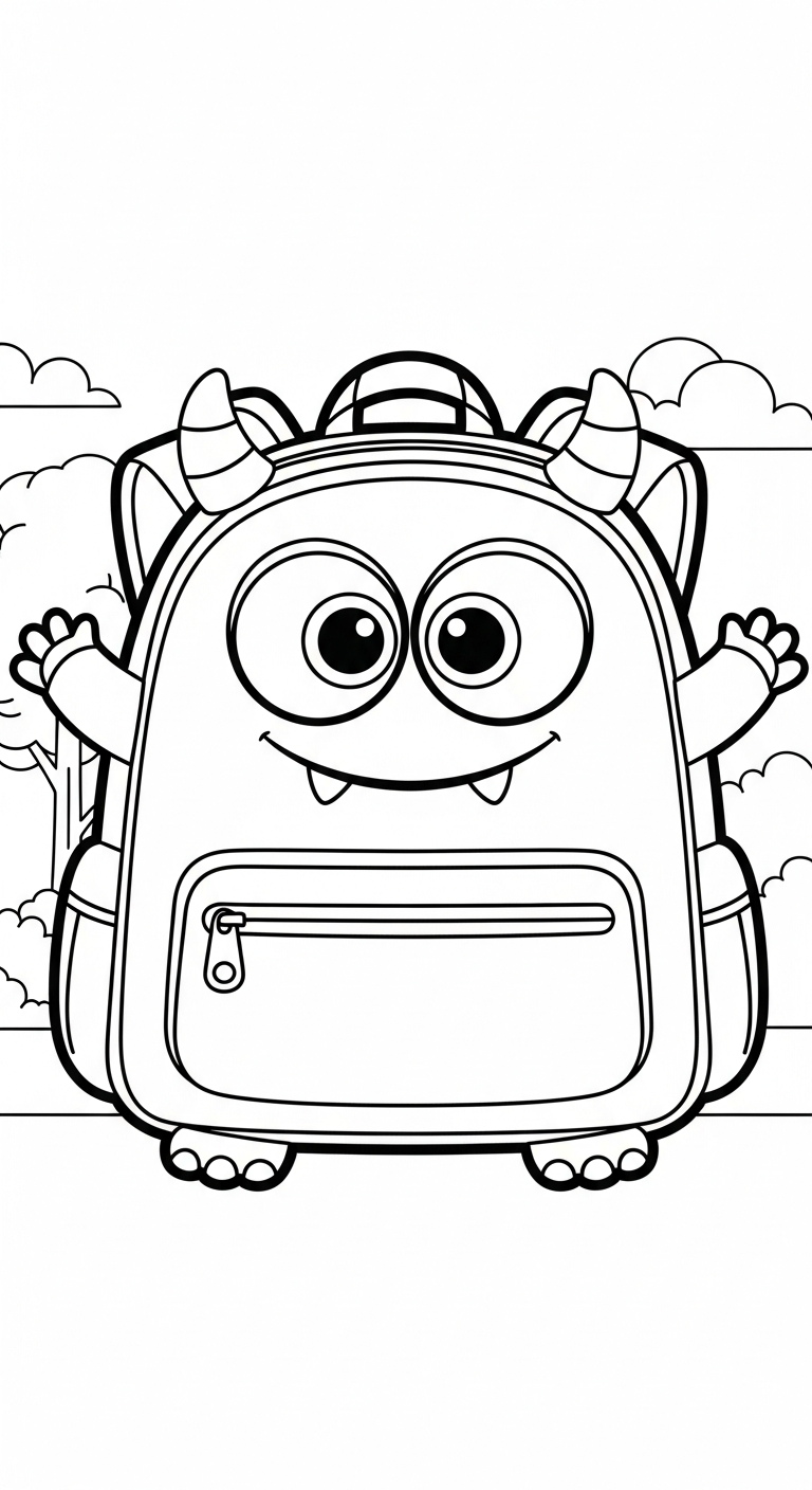 coloriage Cartable updated à imprimer pour enfant de 12 ans 2