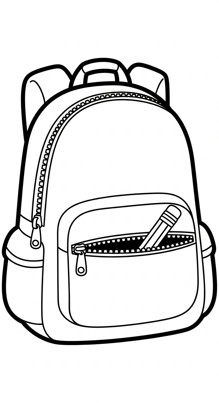 coloriage Cartable updated à imprimer pour enfant de 8 ans 2