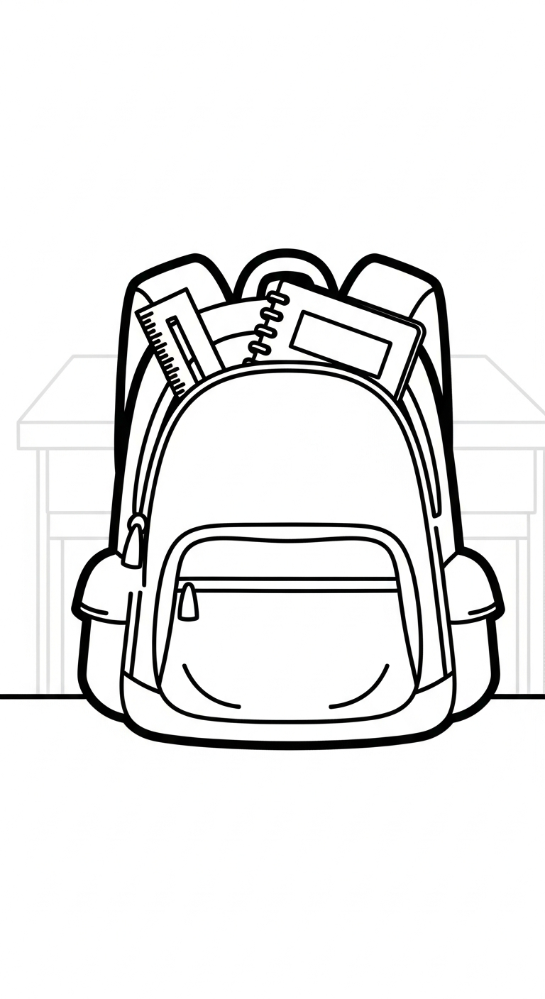 coloriage Cartable updated en ligne