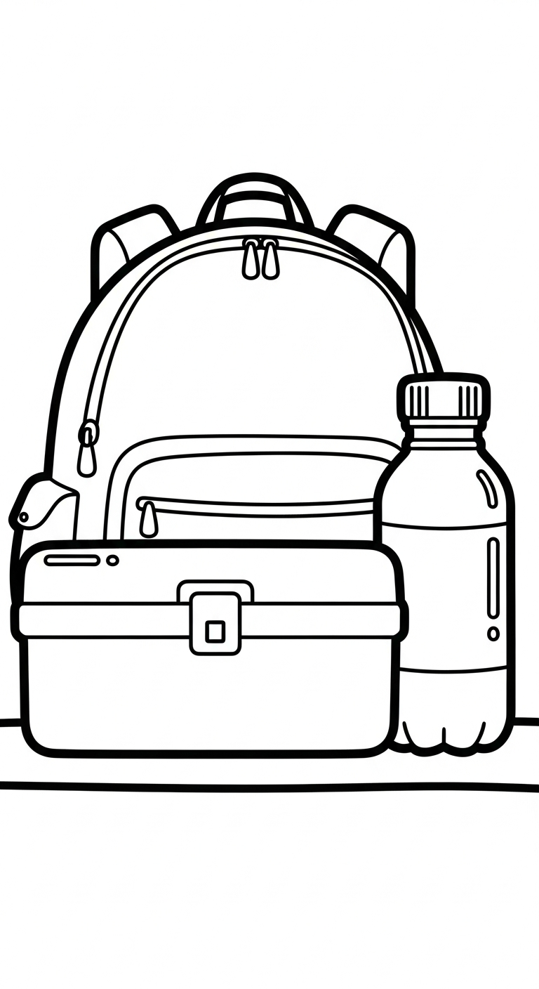 coloriage Cartable updated à imprimer pour enfant de 12 ans