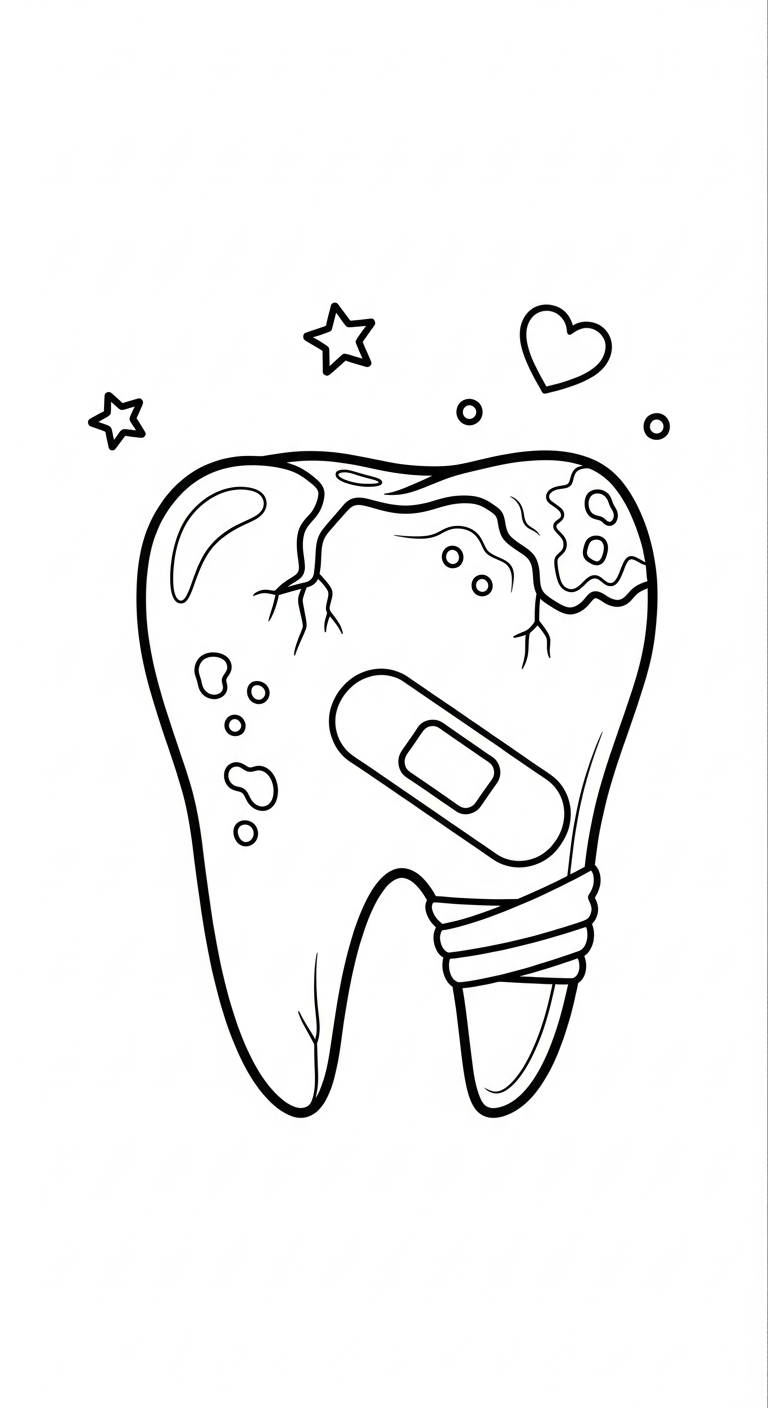 coloriage Dentiste à imprimer pour enfant de 3 ans
